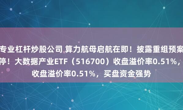 专业杠杆炒股公司 算力航母启航在即！披露重组预案，中科曙光涨停！大数据产业ETF（516700）收盘溢价率0.51%，买盘资金强势